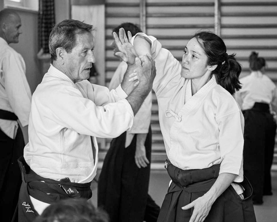 Cécile Rayroles avec Christian Tissier